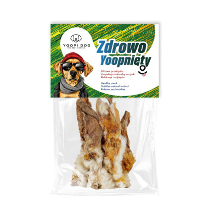 Ucho królika z futrem